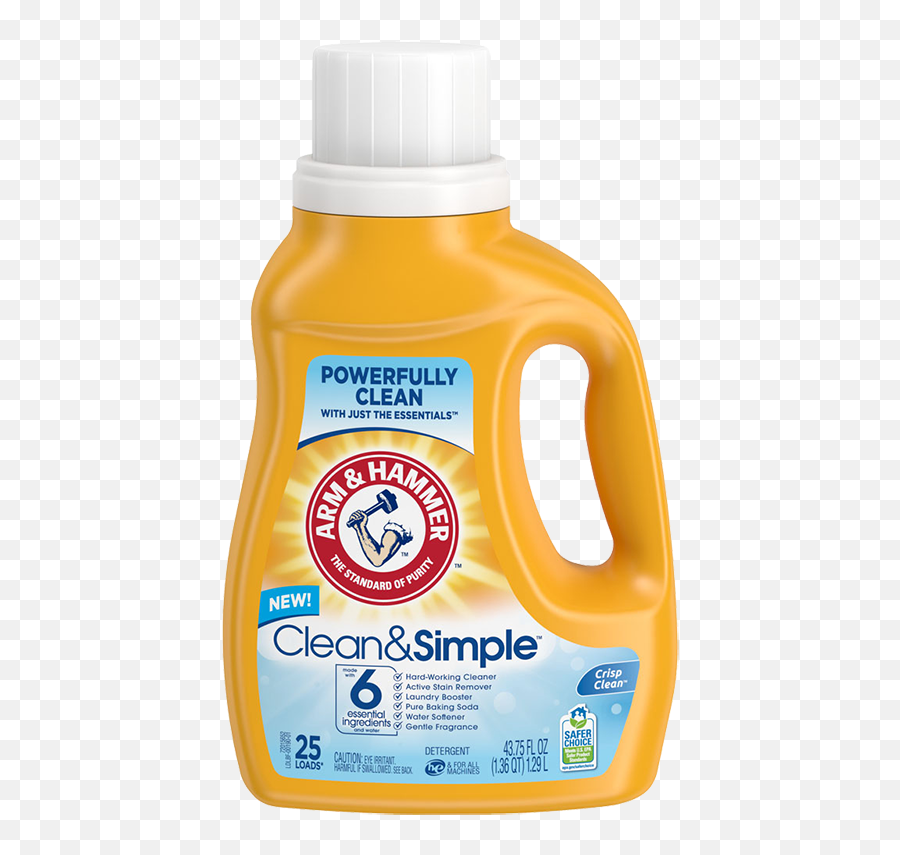 Clean U0026 Simple Liquid Laundry Detergent Arm Hammer - Arm And Hammer Png,Hammer Transparent