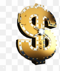 Dollar Sign Png Transparent Image - Gold