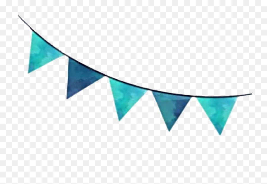Watercolor Banner Pennant Flag Garland Teal Turquoise - Watercolor Teal Banner Png,Garland Transparent Background