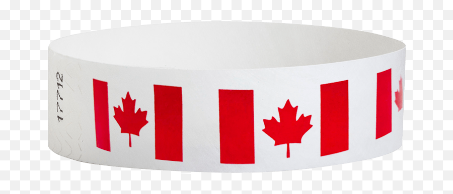 Canada Flag 34u201d Tyvek Wristbands - Myzone Printing Canada Flag Png,Canada Flag Transparent