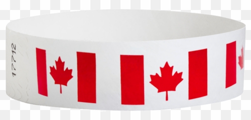 Canada Flag 34u201d Tyvek Wristbands - Myzone Printing Canada Flag Png,Canada Flag Transparent