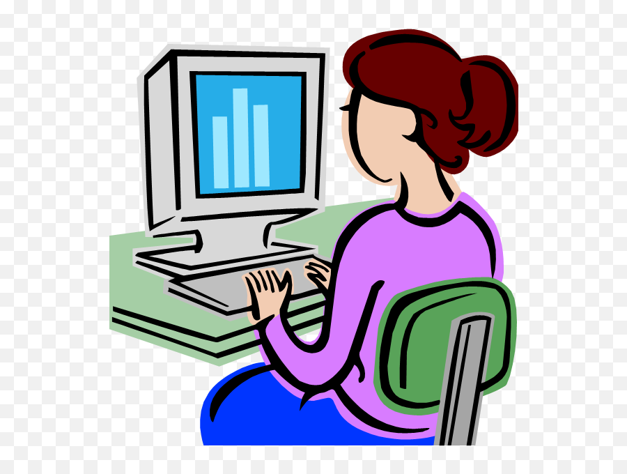 Using Computer Clipart Png - Person Using Computer Clipart,Computer Clipart Png