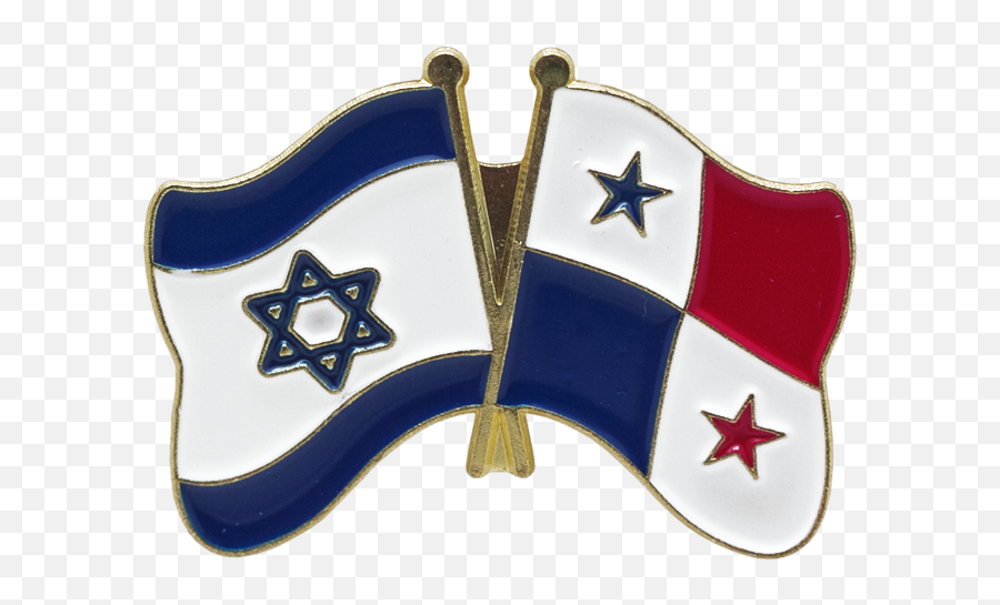 Panama And Israel Friendship Flag Pin - Banderas De Tela De Panama Png,Panama Flag Png