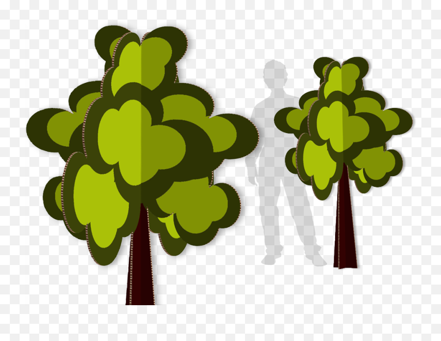 Cardboard Paper Cutout Animation Tree Packaging And Labeling - Cut Out Trees 3d Png,Cardboard Png