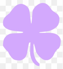 Purple 4 Leaf Clover Transparent Cartoon - Jingfm Four png