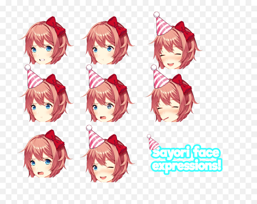 Ddlc - Sayori Head Sprites Transparent Full Size Png Ddlc Sayori Sprite Png,Sayori Png