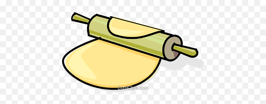 Rolling Pin And Dough Royalty Free Vector Clip Art - Rolling Pin With Dough Clipart Png,Rolling Pin Png