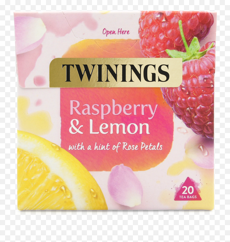 Raspberry U0026 Lemon - 20 Tea Bags Fruit U0026 Herbal Lemon And Raspberry Tea Twinings Png,Lemon Png