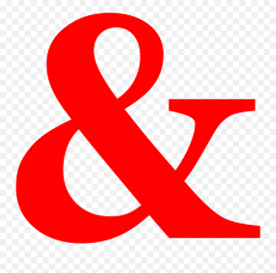 Download Hd Png Transparent Ampersand - Red Ampersand Png,Ampersand Transparent Background