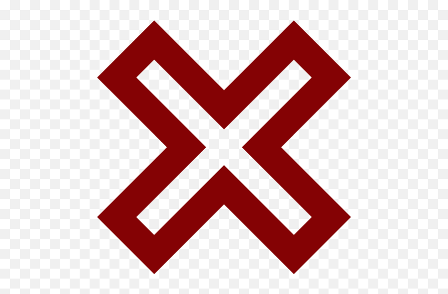 Maroon X Mark 2 Icon - Red X Mark Gif Png,X Mark Transparent Background