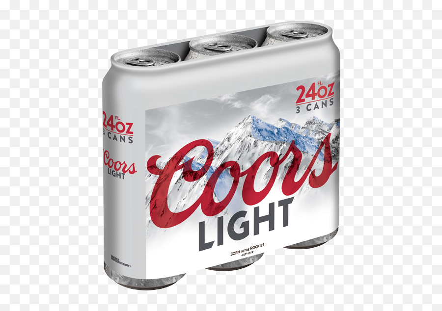 3 Pack 24 Fl Oz Cans - Coors Light 3 Pack Png,Coors Light Png