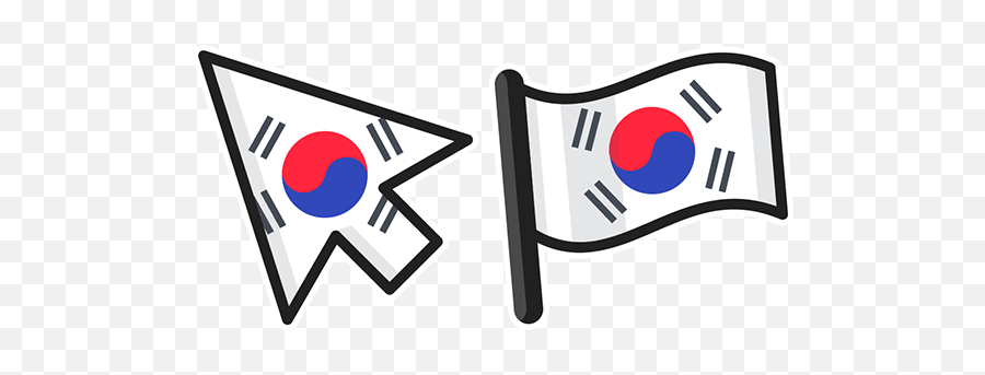 South Korea Flag Cursor - Flag Png,South Korea Flag Png