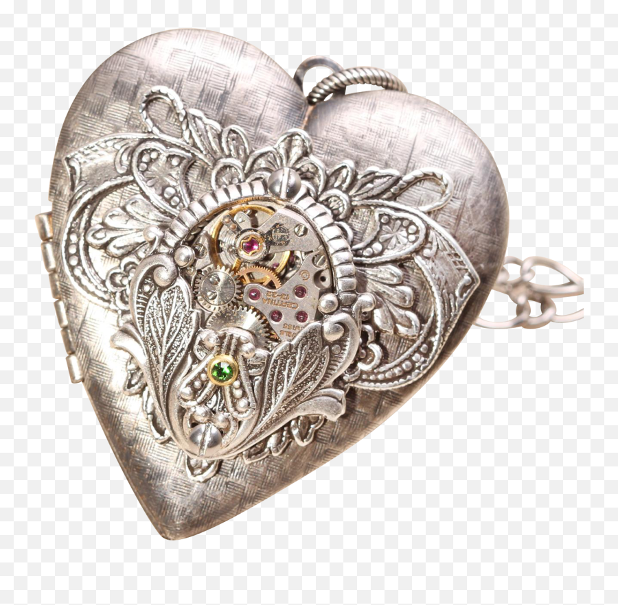 Heart Necklace Silver Locket - Solid Png,Silver Heart Png