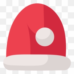Red Santa Claus Hat Flat Icon 13 - Dot png