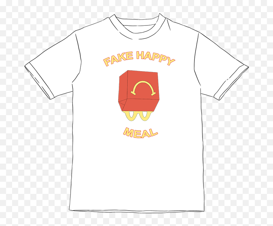 Fake Happy Meal Tee Paramore Art Friends Fundraiser - Short Sleeve Png,Paramore Logo Transparent