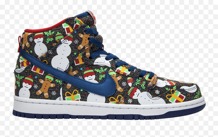 Nike Concepts X Sb Dunk Pro High U0027ugly Christmas Sweater - Nike Ugly Sweater Shoes Png,Ugly Christmas Sweater Png