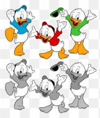 Color - Red Brown And Blue Cartoon Trio png