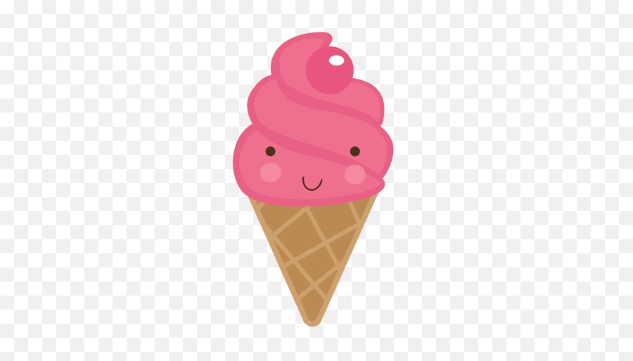 Cute Ice Cream Cone Svg File - Cute Ice Cream Clipart Png,Soft Serve Icon