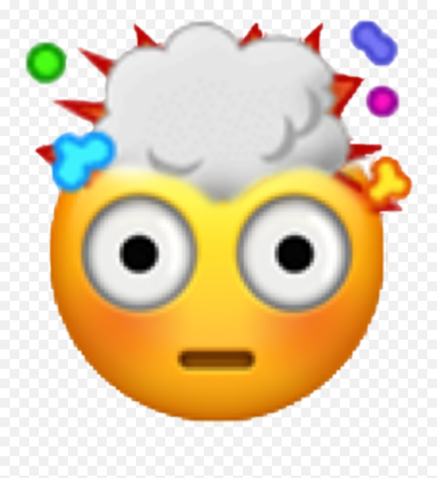 Emoji Sticker Explosion Party Shocked Wow Myowncreation Png Transparent
