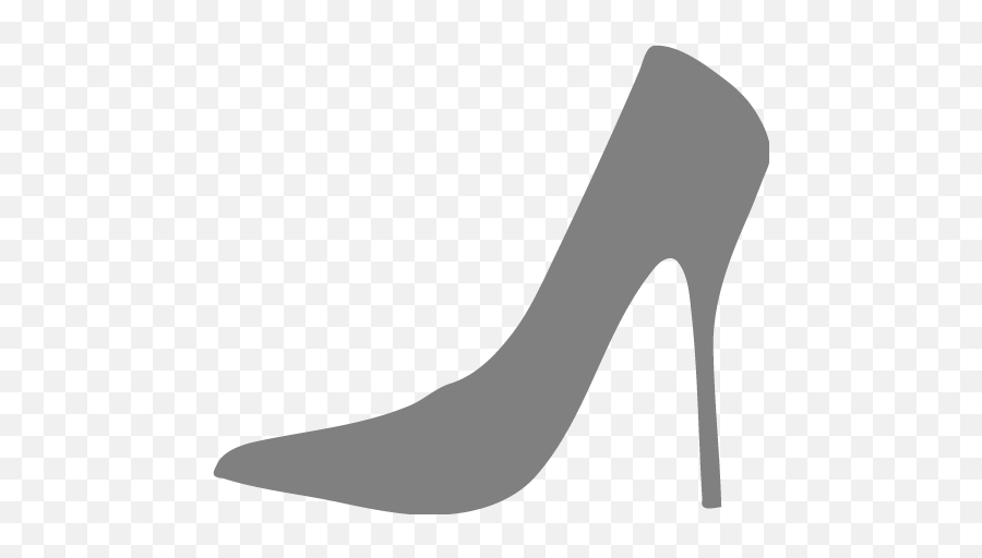 Gray Shoe Icon - Free Gray Clothes Icons Transparent Background High Heel Png,Heels Icon