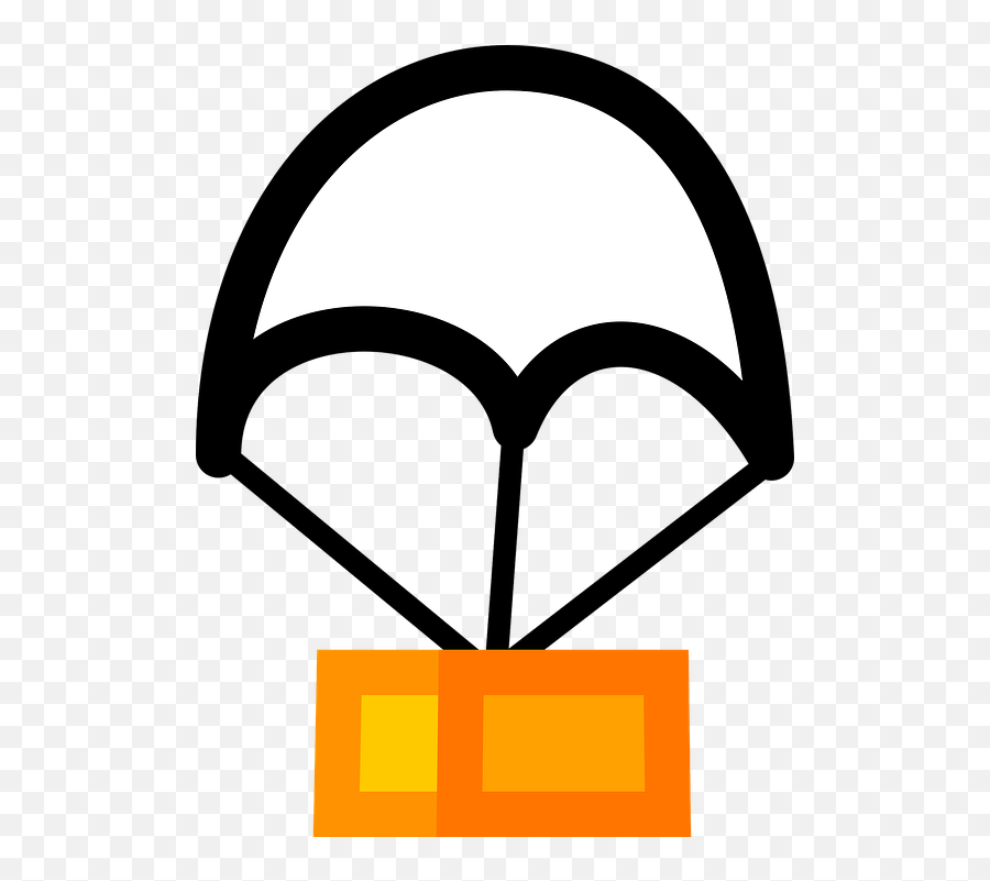 Parachute Deliver Drop - Clip Art Png,Parachute Icon