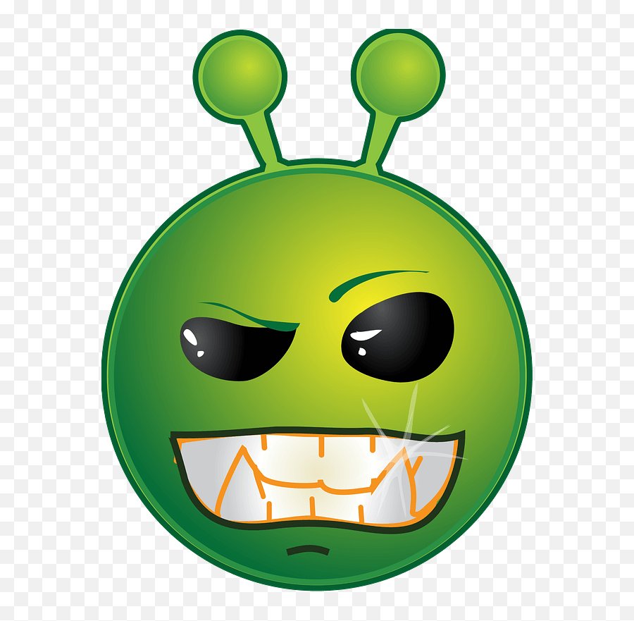 Smiley Green Alien Naah Clipart Free Download Transparent - Alien Emoticon Png,Transparent Alien Icon