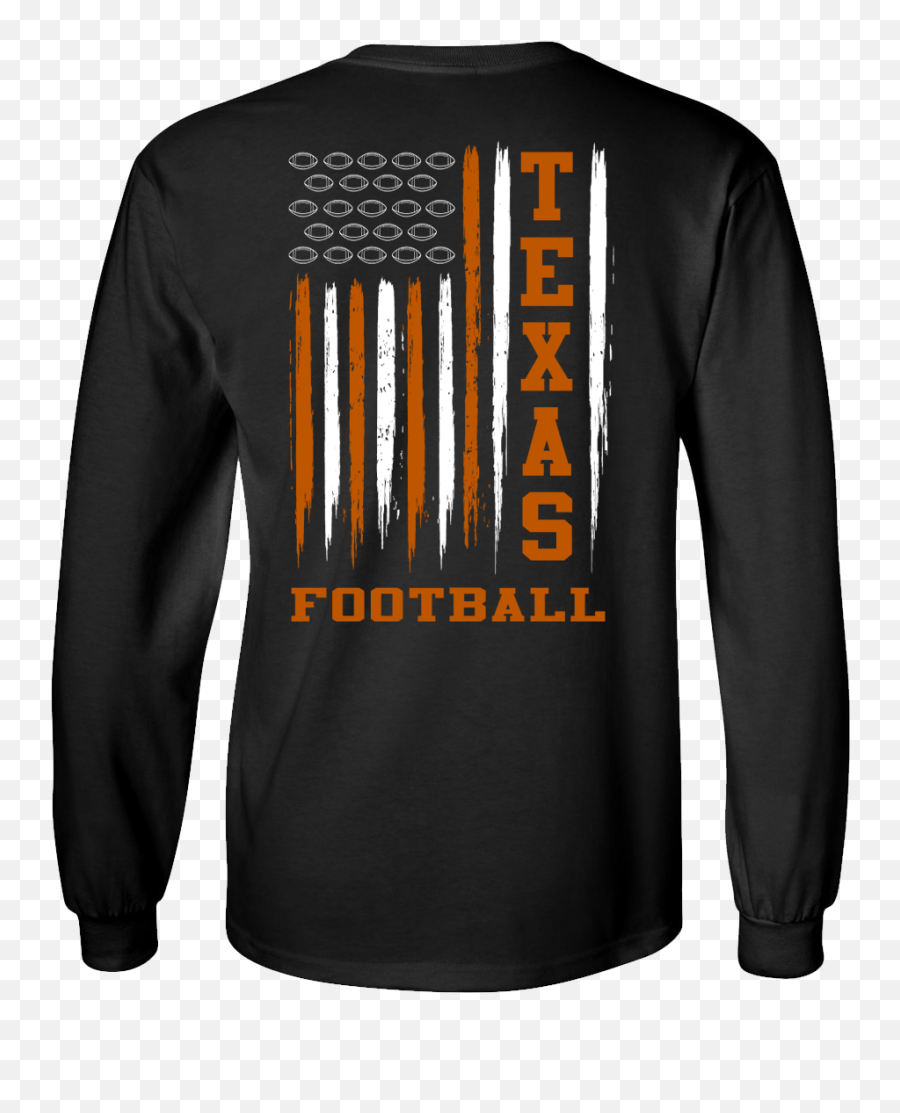 Texas Team Colors Football Flag Unisex Long Sleeve Shirt - Blackxxxlblack4xl Png,Avid Icon D Command