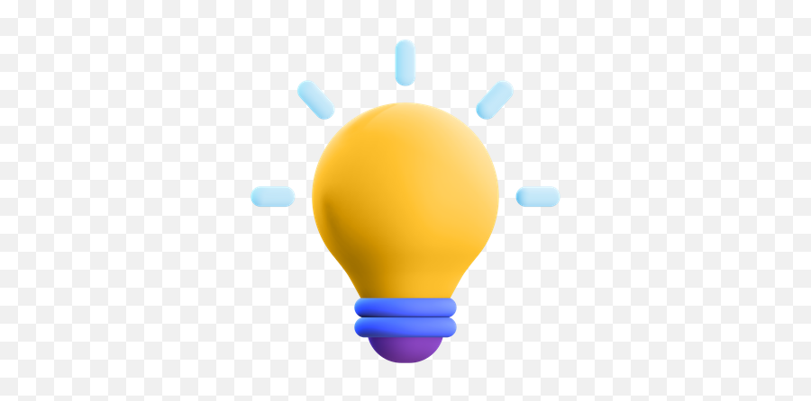 Bulb 3d Illustrations Designs Images Vectors Hd Graphics - Light Bulb 3d Icon Png,Light Buld Icon