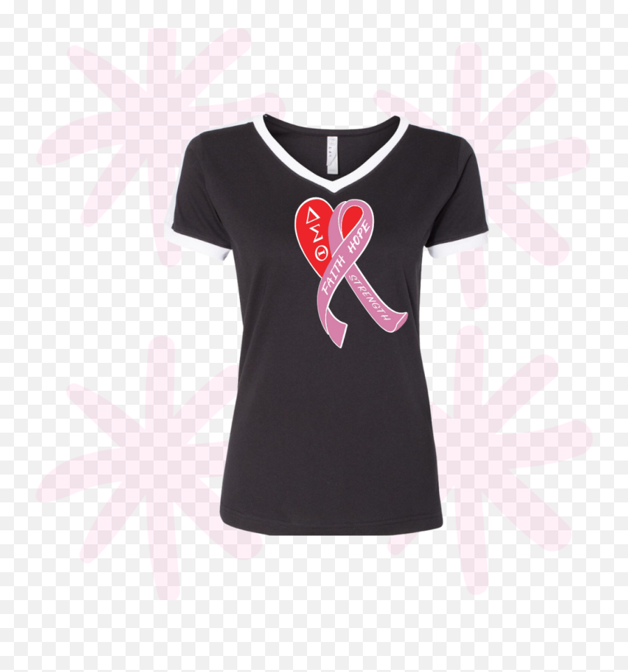 Delta Sigma Theta Dst Bca Printed Retro Ringer T Shirt - Girly Png,Dst Icon