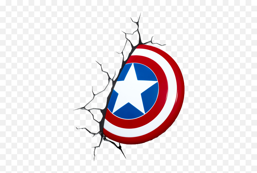 Captain America Marvel 3d Shield Wall Light Clipart - Full 3d Art In Wall Png,Marvel Shield Icon