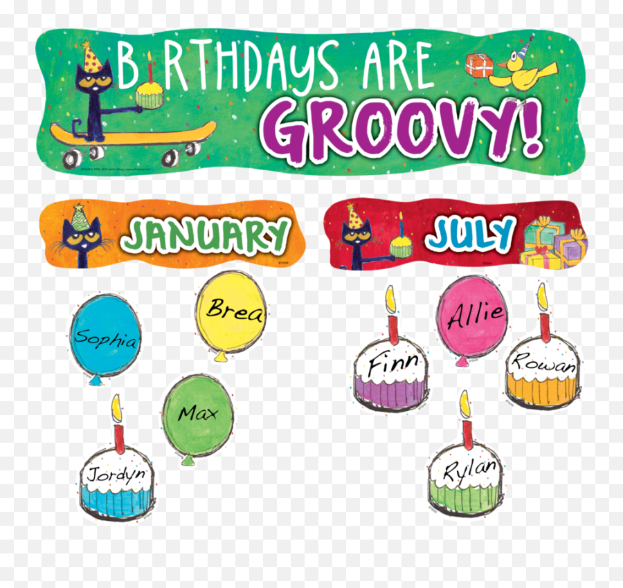 Ep 63649 Pete The Cat Groovy Bday Mini Bbs - Birthday Pete The Cat Png,Pete The Cat Png