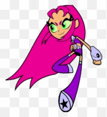 Check Out This Transparent Teen Titans Go Starfire Running - png
