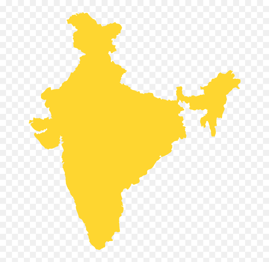 India Map Silhouette - International Mother Language Day India Png,India Map Png