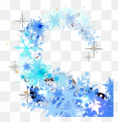 Blue Snowflake Floating Png - Adobe Illustrator