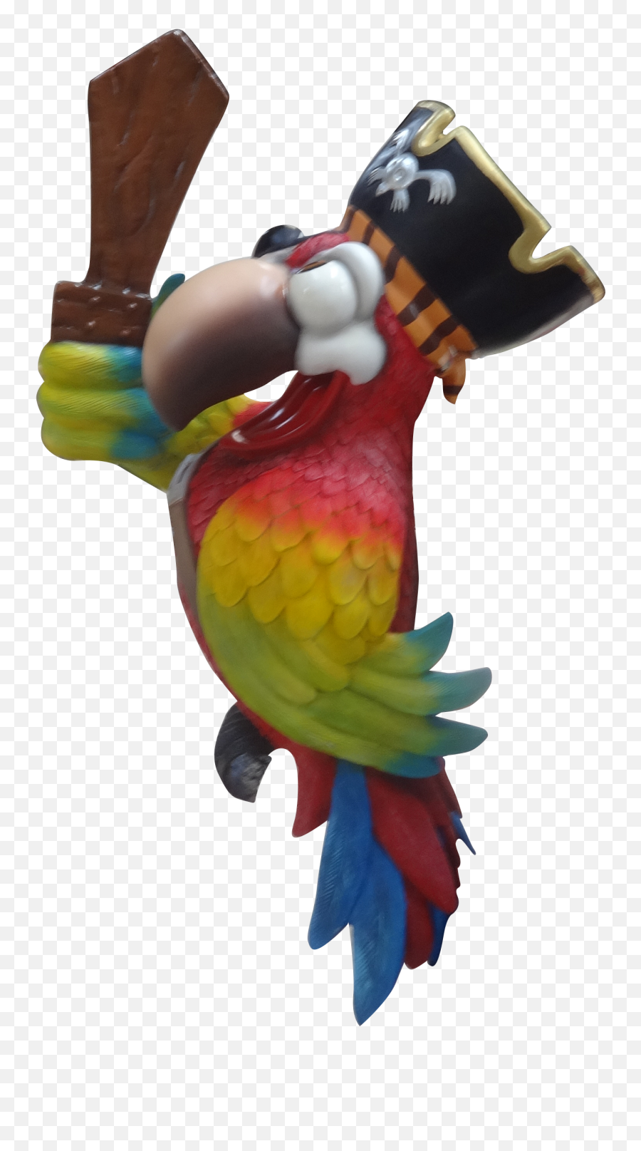 Bird Parrot Comic Pirate No Stand With Sword Animal Prop Life Size Resin Statue - Statue Png,Pirate Parrot Png