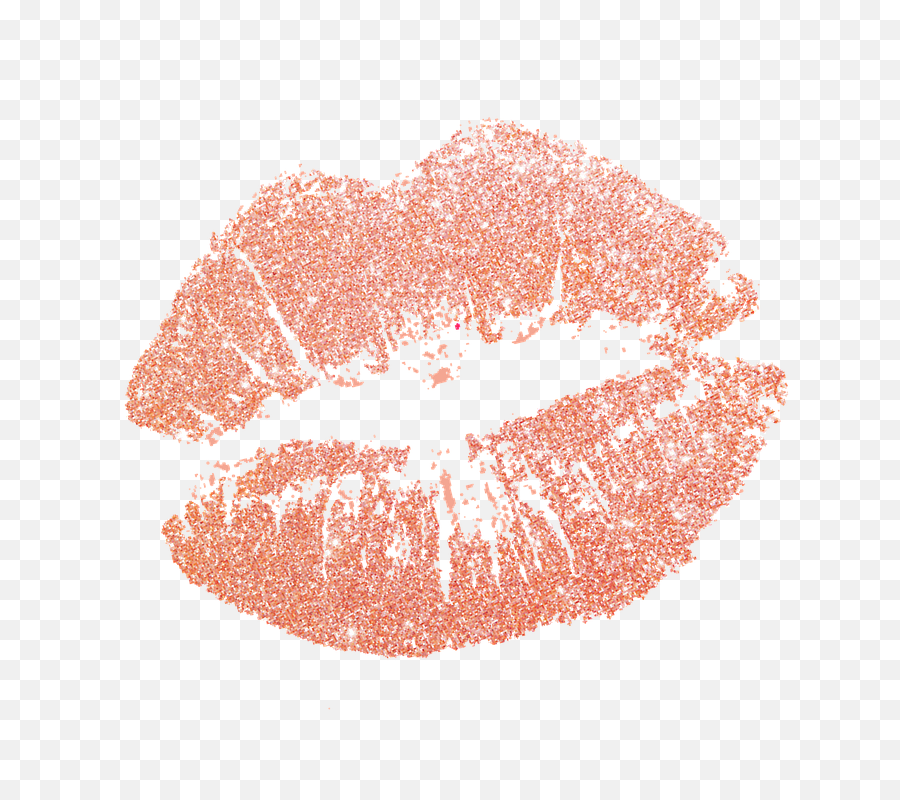 Rose Gold Glitter Lips - Rose Gold Lips Clipart Png,Lips Png