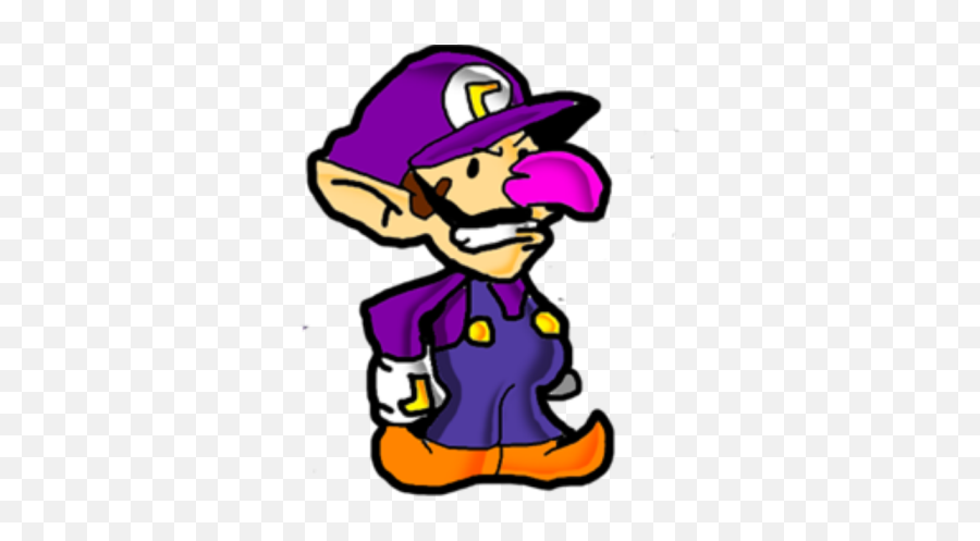 Paper Waluigi - Roblox Png,Waluigi Hat Png