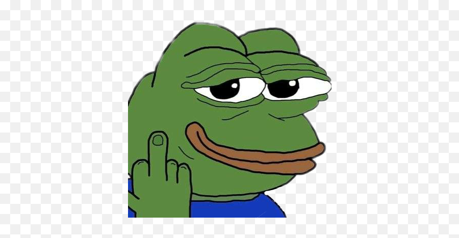 Download Mem Troll Lol Kek Sticker Hardman Png Mlg - Sad Frog Middle Finger,Kek Png