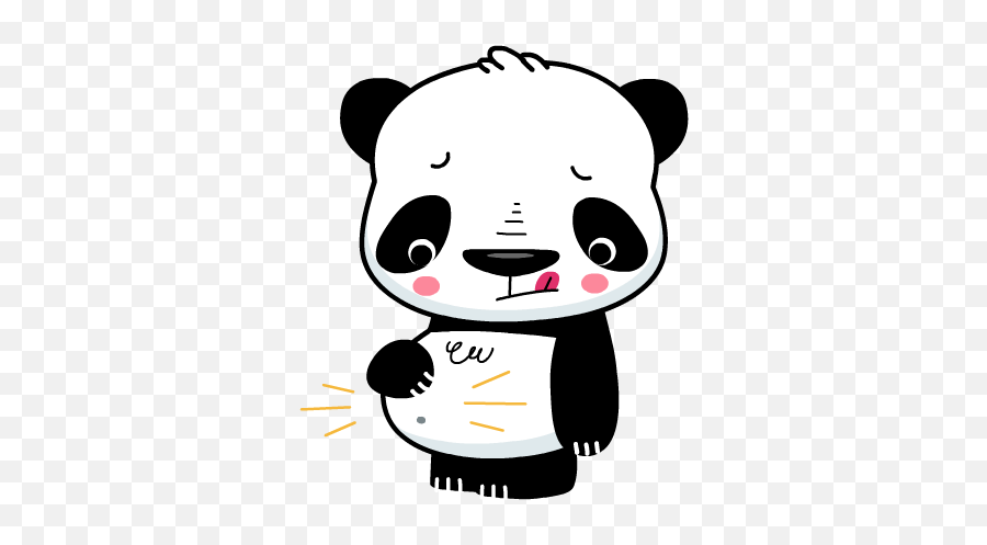 Drawing Pandas Emoji Transparent Png - Dibujos De Cumpleaños De Pandas,Panda Emoji Png