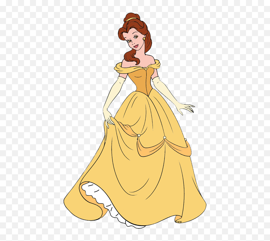 Belle Clip Dress Transparent Png - Belle Clip Art,Belle Transparent