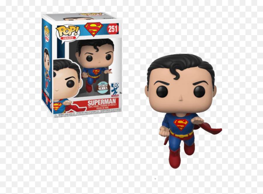 Flying Superman Funko Pop 80th Anniversary Specialty Series Exclusive - Funko Pop Mlb Mascots Png,Superman Flying Png