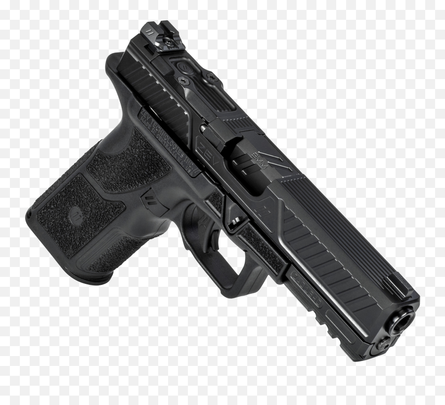 Zev Oz9stdbbns Oz9 Standard 9mm Luger 171 Black - Zev Tech Oz9 Png,Holding Gun Transparent