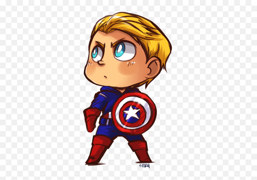 Download Captain America By Kiirusama - Cute Captain America Captain  America Cartoon Drawing Png,Captain America Transparent Background - free  transparent png images 