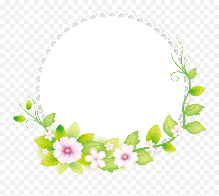 Download Flower Illustrator Frame Fresh Adobe Round Hq Png - Circle Flower Frame Png,Fresh Png