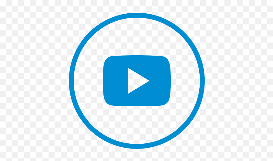 Multimedia Social Video Youtube Icon - Youtube Icon Blue Png,Youtube Logo Circle