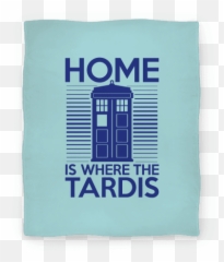 Download Home Is Where The Tardis Blanket - Silhouette png