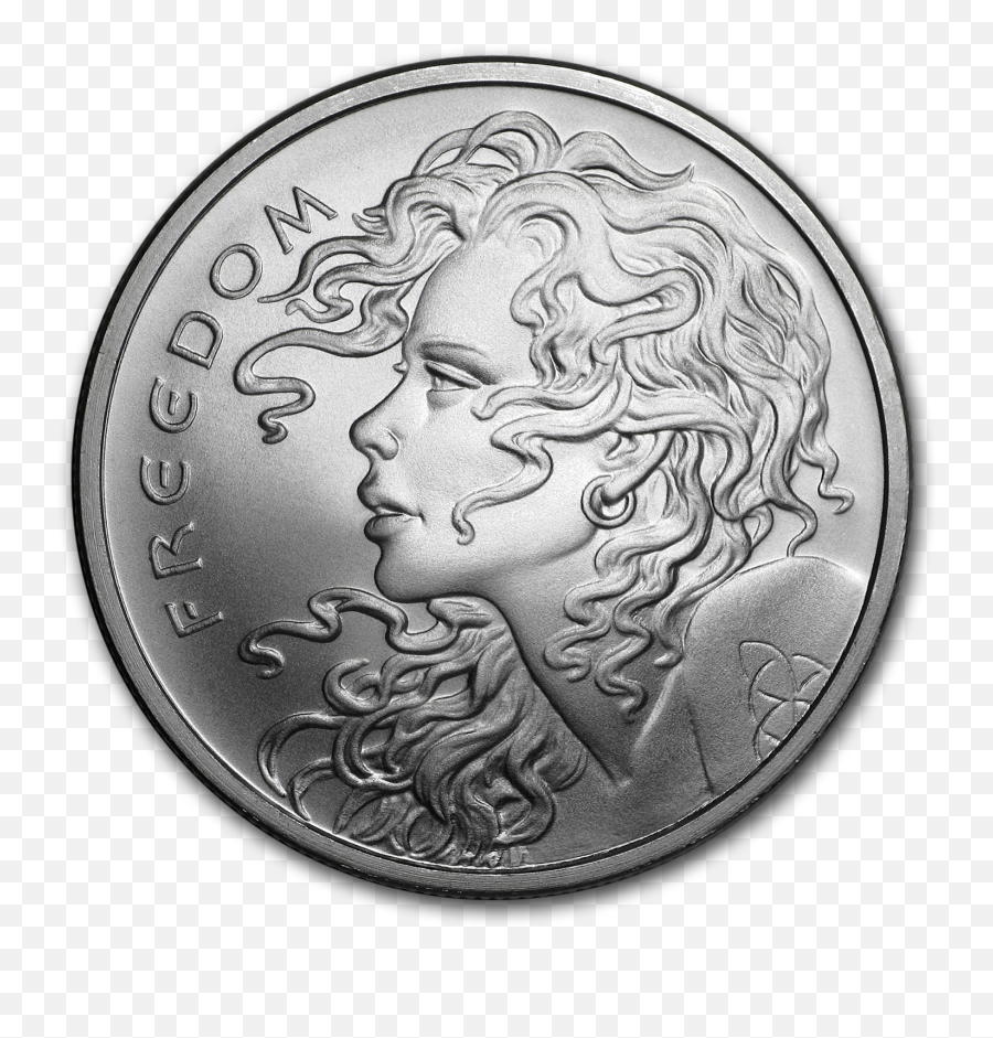 2019 1 Oz Silver Shield Round - Freedom Girl 2018 St Lucia 1 Oz Silver Pink Flamingo Bu Png,Silver Shield Png