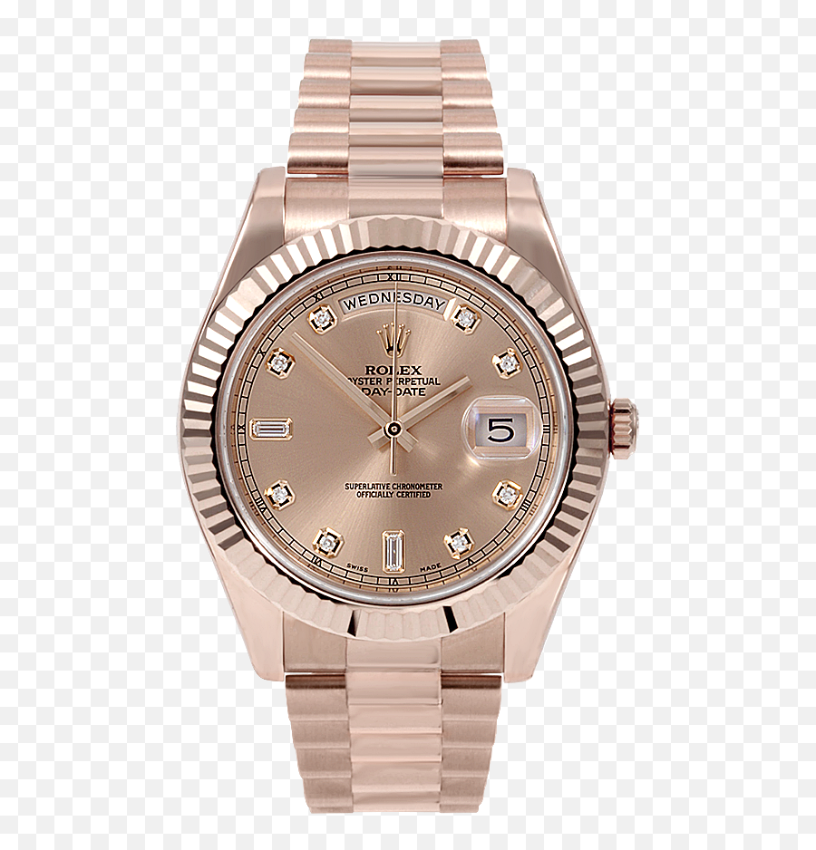Pre - Owned Rolex Mens 18 K Rose Gold Day Date President Ii Png,Rolex Png