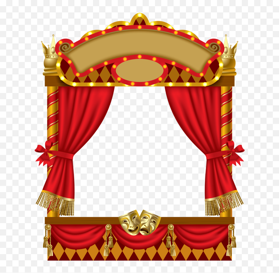Download Red Curtains - Puppet Stage Png,Red Curtain Png