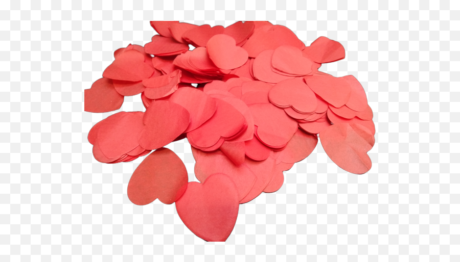 Red Love Heart Paper Confetti - Artificial Flower Png,Red Confetti Png